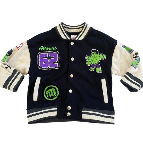 Marvel The Hulk Toddler Bomber Jacket Size 2T New - Picture 4 of 10